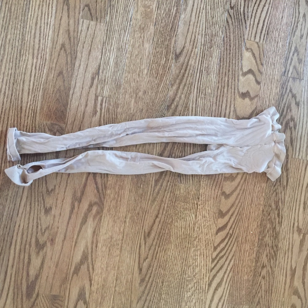 Body wrappers stirrup tan tights